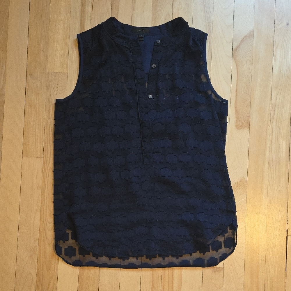 J. Crew Navy Sleeveless Blouse